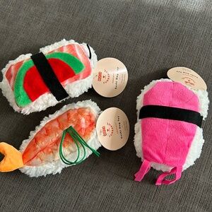 COSMO FURBABIES Sushi Dog Toys Squeaker - buyers choice